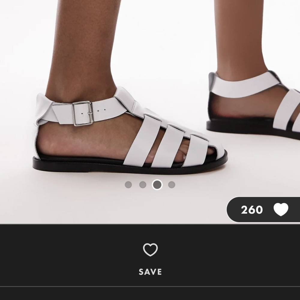 Topshop Babs Premium Fisherman Sandals In white - Picture 15 of 16